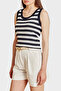 Striped Crew Neck Athlete T-Shirt Bbss26Fkt010388 - 4