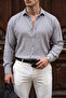 Tokyo gray textured fabric oversized relaxed fit shirt