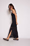 Straped Knit Dress Black - 2