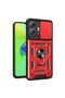 Infinix Hot 30 5g Compatible Case Pars Silicone with Lens Ring - Red - 4