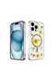 Apple iPhone 14 Pro Max Compatible Case Daisy Glitter Magsafe Cover - Gold - 4