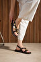 Greta Women's Beaded Flip Flop Sandals Comfortable Sole - 5