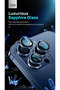 URR واقي عدسة الكاميرا iPhone 15 Pro Max Sapphire PVDSS - أزرق داكن - 7