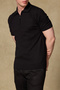 Mono Knitwear Polo Cashmere Blend Modern Fit Black Polo Collar Men's Plain Polo Shirt