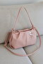 Medium Size Women's Faux Leather Zippered Shoulder Bag with Strap Knot Detail En35 Boy20 - 5