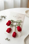 Double Tulip Clip Hairpin for Baby Girls and Children, Red Ecru Purple Salmon