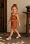 Girl's Muslin Elastic Crop Blouse & Ruffle Shorts Set - 3