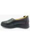 103 Black Genuine Leather Orthopedic Women's Shoes - 2