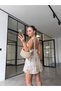 Lace-Detail Flowered Tulle Dress Pink - 5