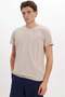 Unisex Slim Fit 100% Cotton 5-Piece Pack Black-White-Navy Blue-Mink-Green Crew Neck T-Shirt - 3