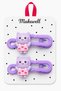 2-Piece Kuromi Hello Kity My Melodi Cinnammaroll Rabbit and Mixed Figure Girls' Snap Hair Clip Set – Pink Large Size Hair Clip - 2
