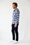 Men's Long Sleeve Plaid Hooded Linen Shirt 2403 - 3