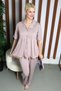 Pregnant Women's Pleated Short Sleeve Pajama Set