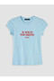 Text Printed 100% Cotton Women's T-Shirt - 5