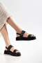 Women's Double-Strap Buckle Detailed Casual Sandals - 6