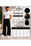 3-Piece Wide Leg Sweatpants Black Gray Navy Blue Daily Use Loose Fit - 4