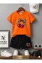 Summer Children's T-Shirt Shorts Unisex (Kurdalee Cherry Print)