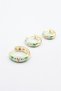 Glb-Stl41414 3-Piece Enamel Flower Earrings - Light Green - 2