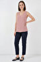 Women's V-Neck Salmon Blouse - 2
