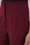 Women's High Waist Viscose Burgundy Trousers - 8