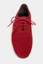 Estina Red Suede Leather Pattern Detail Classic Women's Loafer Shoes - 6
