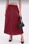 Pleated Midi Skirt High Waist Elastic Casual & Stylish Women's Skirt