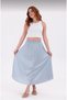Pleated Midi Skirt High Waist Elastic Casual & Stylish Women's Skirt - 2