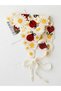 Ladybug Knitted Triangle Bandana Yellow Cream Hairband Women Teen Girls Kids Summer Bohemian Vintage Korean Style Sunflower - 3