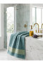 100% Cotton Set of 4 Greek Patterned Hand and Face Towels 50X90 cm - 5