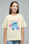 Stitch Print T-Shirt with Crew Neck and Short Sleeves