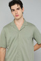 Textured Knit Shirt with Revere Collar and Short Sleeves - 6