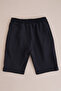 Belt-Tied Pocket Zippered Boys' Capri Pants - 5