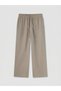 Beige Easy-To-Wear Women's Trousers with Snap Buttons on the Sides - 3