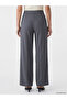 Gray Elastic Waist Modal Blend Women's Trousers - 5