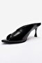 Pelina Black Women's Thin Heeled Slippers - 6