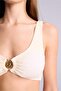 Regular Fit Wrinkled Textured Off-White Bikini Top E0206Ax26Sm - 4