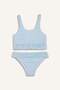 2-Piece Plaid Turquoise Bikini for Girls G7398A826Hs
