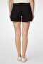 Women Solid Cargo Shorts, Black - 4