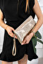 Women's Silver Hand and Shoulder Portfolio Clutch Bag