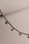 Silver Necklace with Heart Sequins and Round Stones - 2