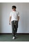 Men's Baggy Fit Elastic Waist 100% Cotton Linen Look Trousers Khaki 1007Dngr - 3