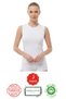 Naeema Cotton Women's 3-Pack Sleeveless Undershirt Set - 95% Premium Cotton Tank Top (White, Black, Nude)