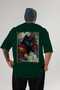 For the Love of Cats 87 Cat Printed Green Oversize T-Shirt 100% Cotton Unisex Cat Lover Premium Design - 2