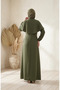 Button Detailed Vest Dress Double Set 2275-04 Khaki - 5