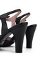 Women's Genuine Leather Black Heeled Shoes - 6