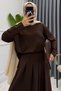 Modal Fabric Pleated Long Skirt Muslim Women's Suit 1213 - 3