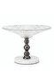 Mayflower Round Glass Fruit Bowl with White Marble Base | 24×18 cm