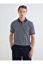 Polo Neck Striped Men's T-Shirt - 8