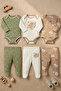 Koala Printed 6 Piece Top and Bottom Set Baby Bodysuit Set