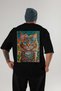 For the Love of Cats 93 Cat Printed Black Oversize T-Shirt 100% Cotton Unisex Cat Lover Premium Design - 2